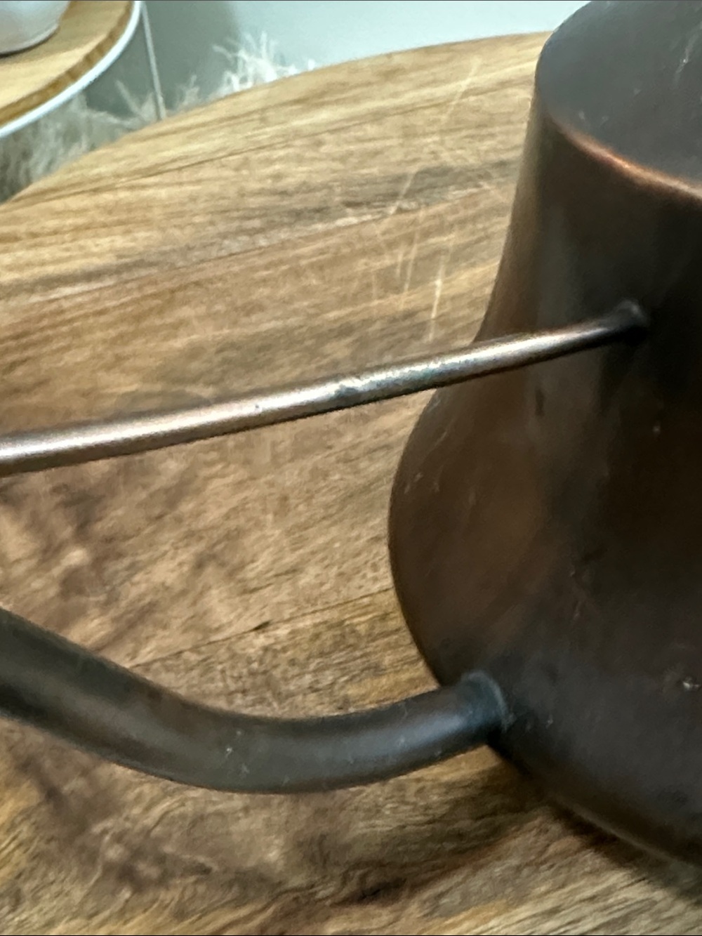 Vintage Copper Tone Small Watering Can Stamped With An “A” On The Bottom - Picture 8 of 17